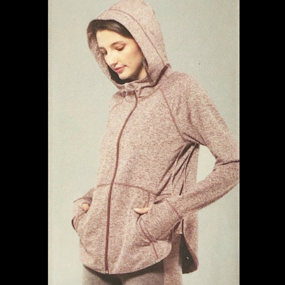 Serene Tangerine Zip Hoodie Jacket